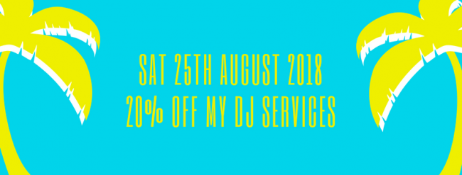 Saturday 25th August 2018 special offer