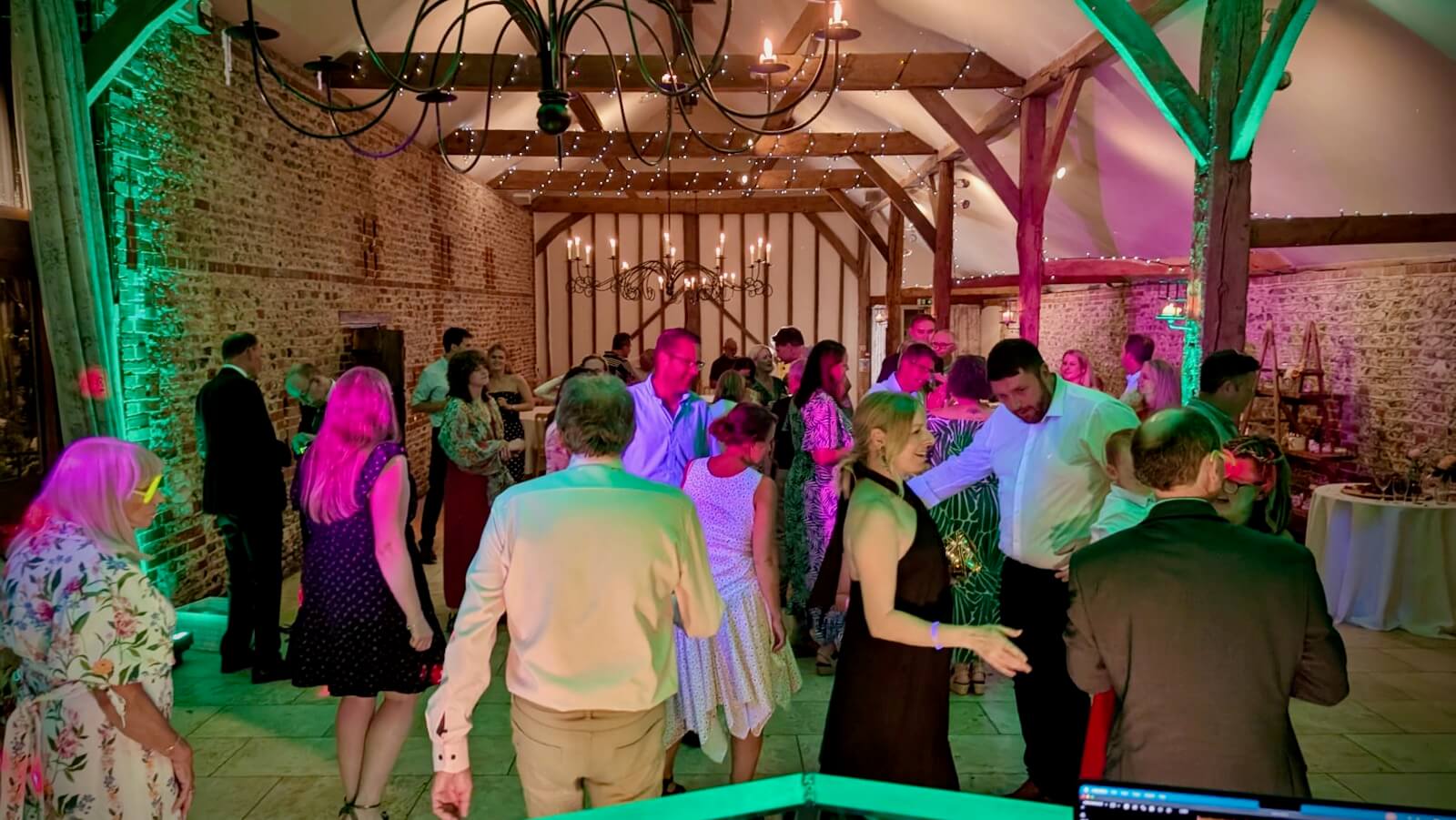 Simon Mole, wedding DJ at Upwatham Barns, west sussex, july 2026