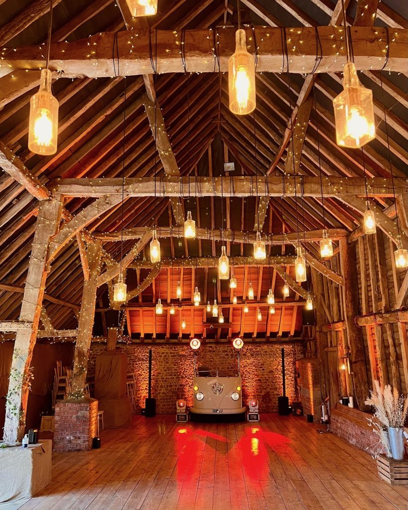 VW DJ booth at Southlands Barn, West Sussex