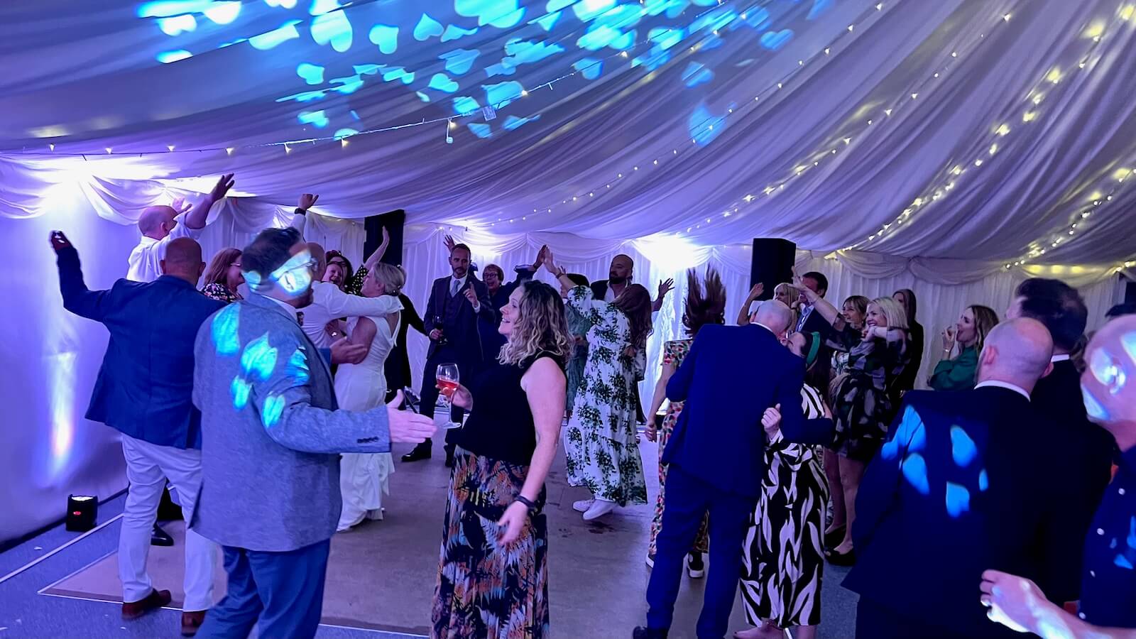 beth and Chris dancing with all their fab guests