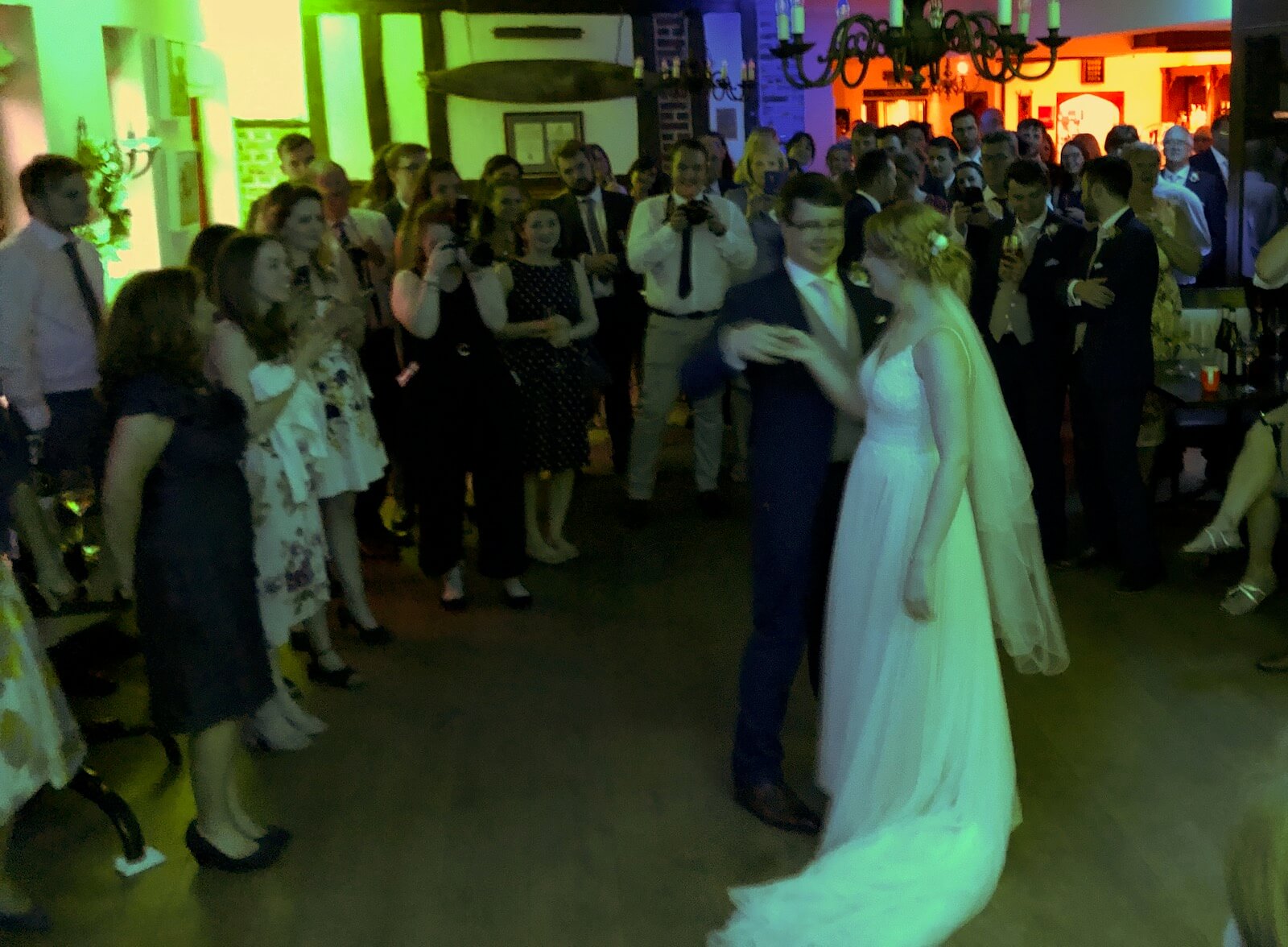 Caroline and Kieran first dance for their wedding at Mannings Heath Golf and Wine Estate
