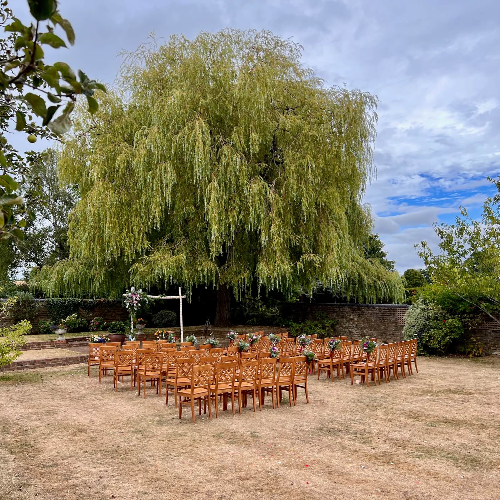 outdoor ceremony area