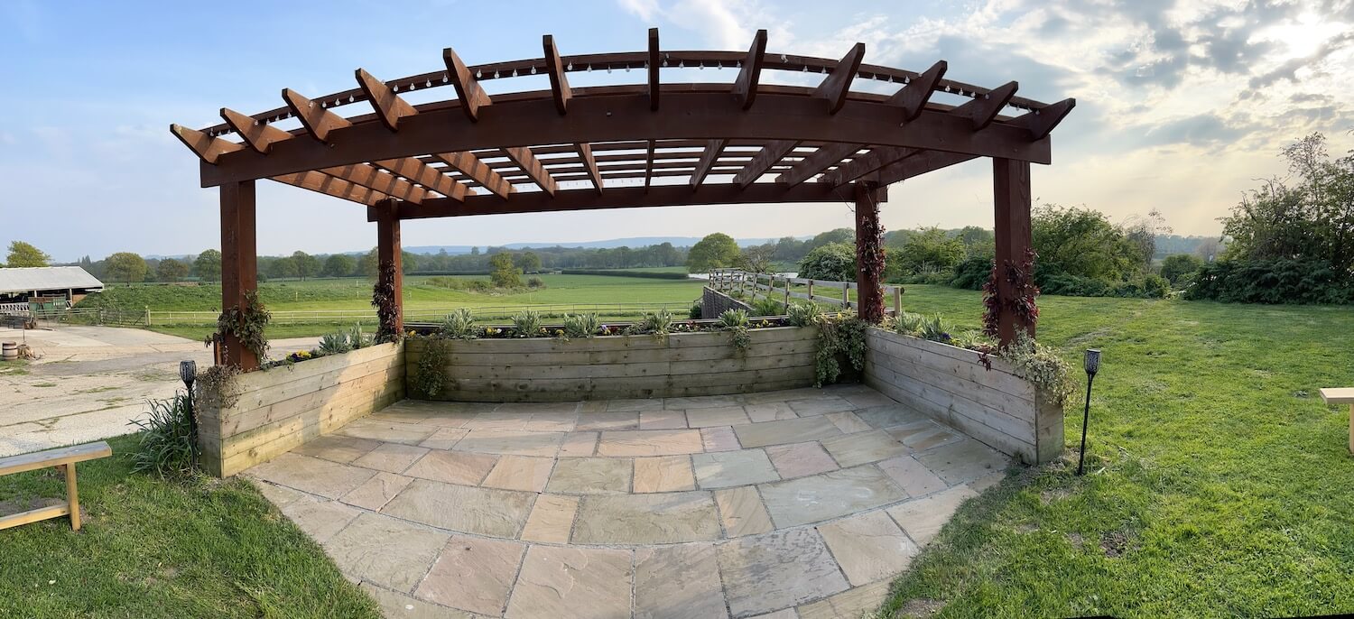 outdoor ceremony area