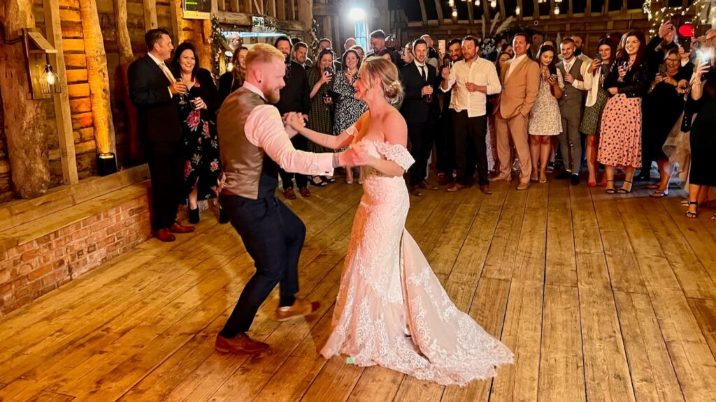 Jack and Lauren's first dance at Southlands Barn