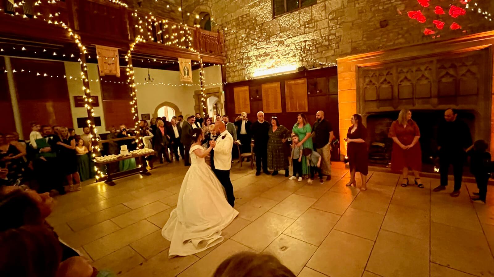 Ben and Charlotte's first dance at Battle Abbey School