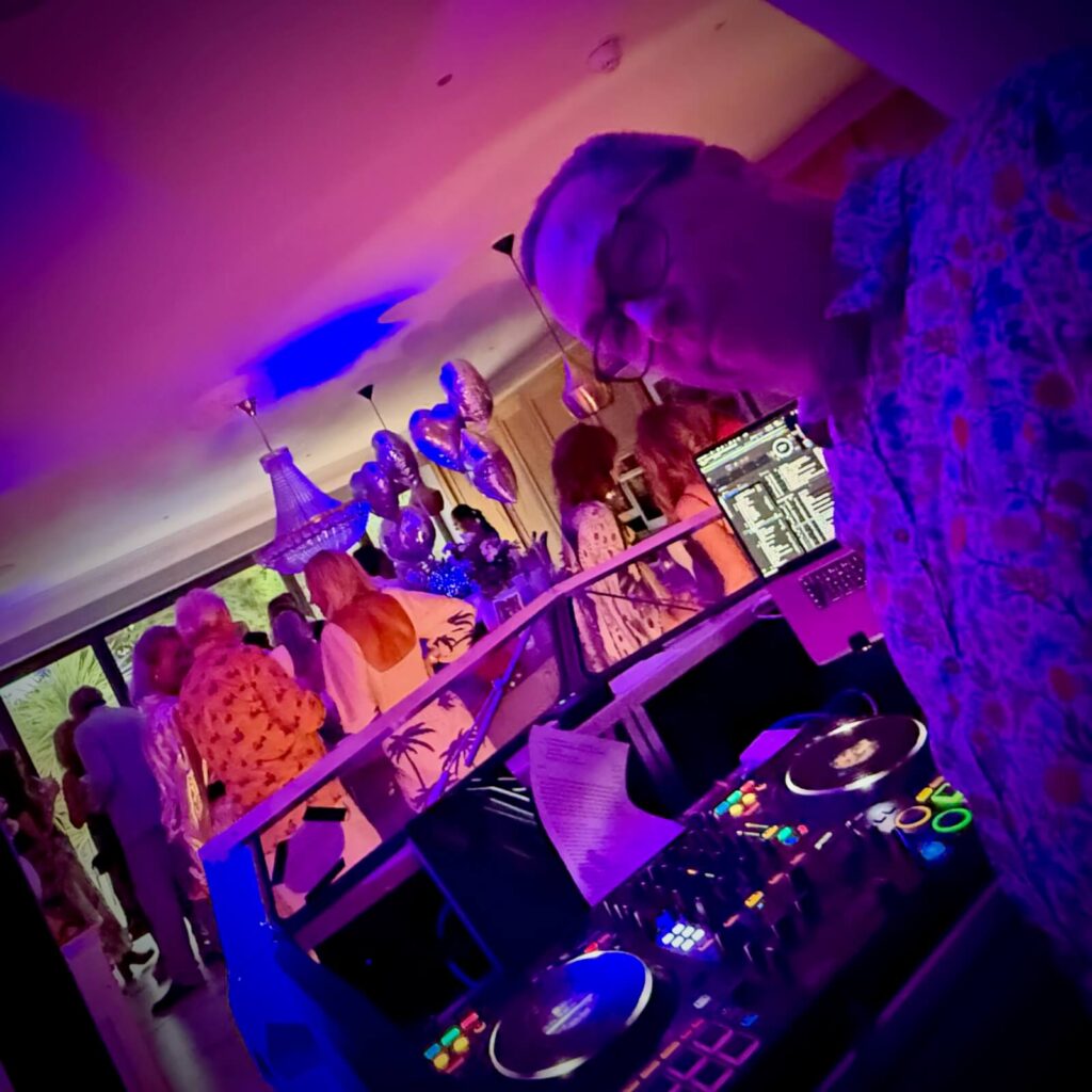 brian djing in the kitchen in Hove