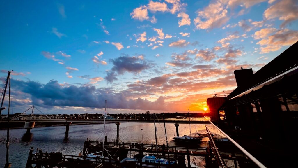 Sussex Yacht Club at sunset