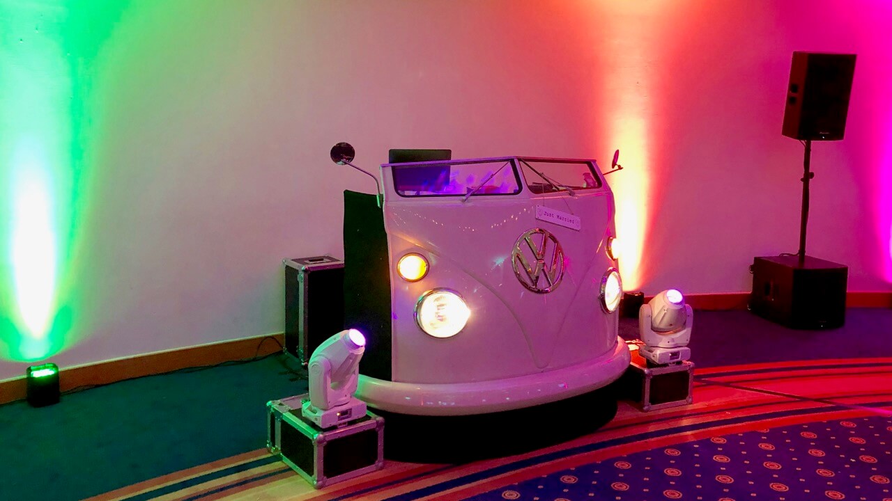 My VW DJ booth at East Sussex National Hotel and Resort