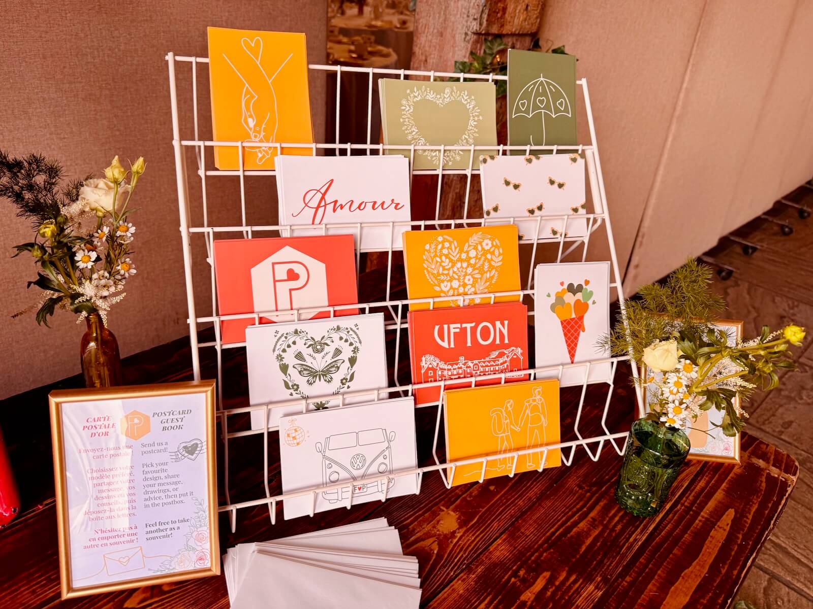 Florine & Peter, wedding cards at Ufton Court