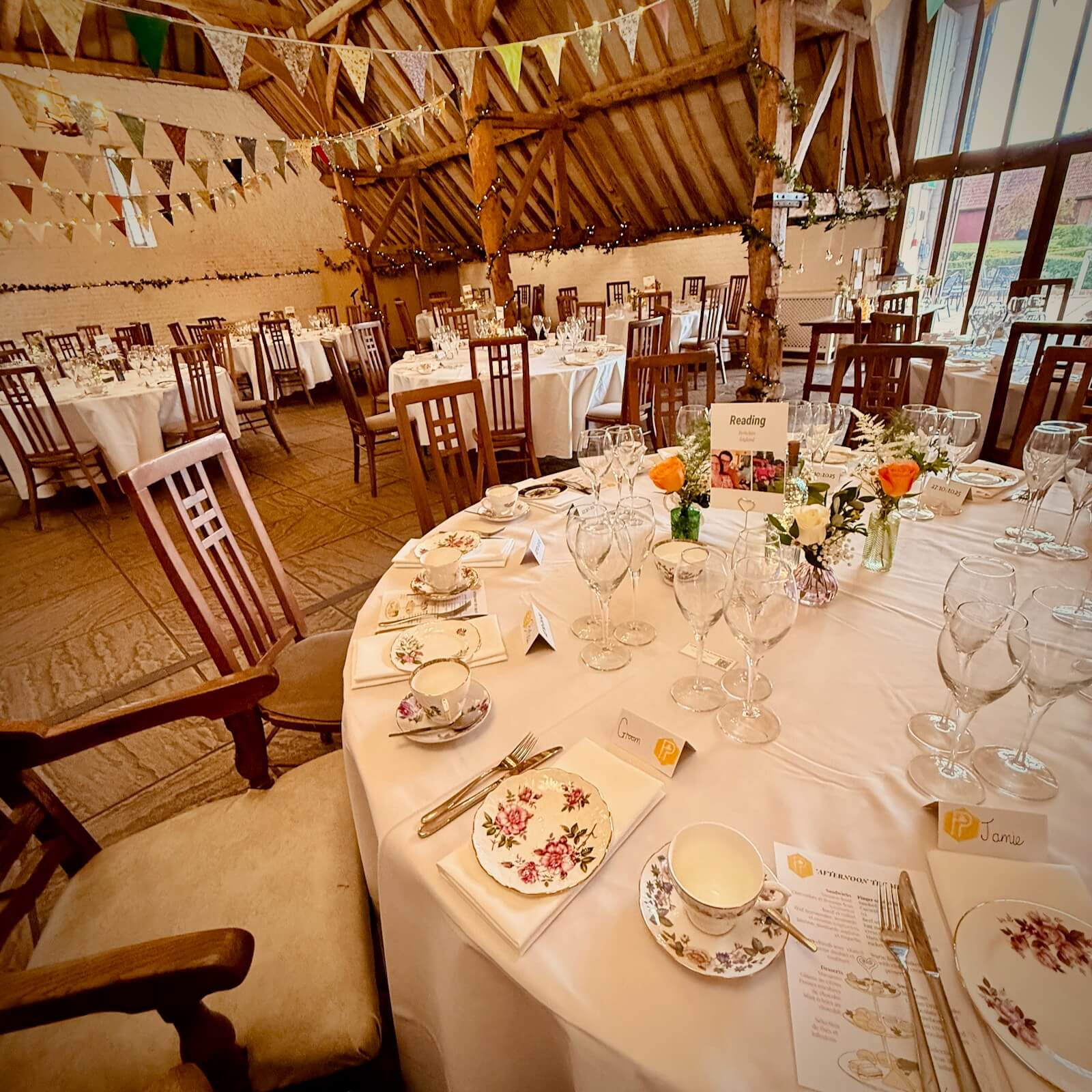 Florine & Peter, wedding afternoon tea at Ufton Court
