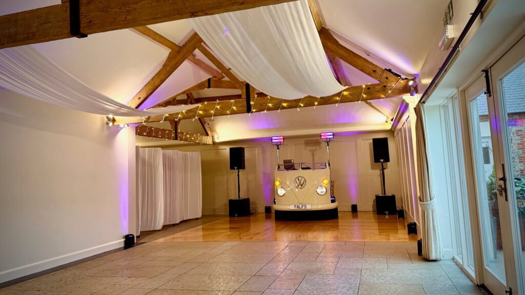 vw dj booth at Grace and Jamie's wedding -7th June 2025 Farbridge