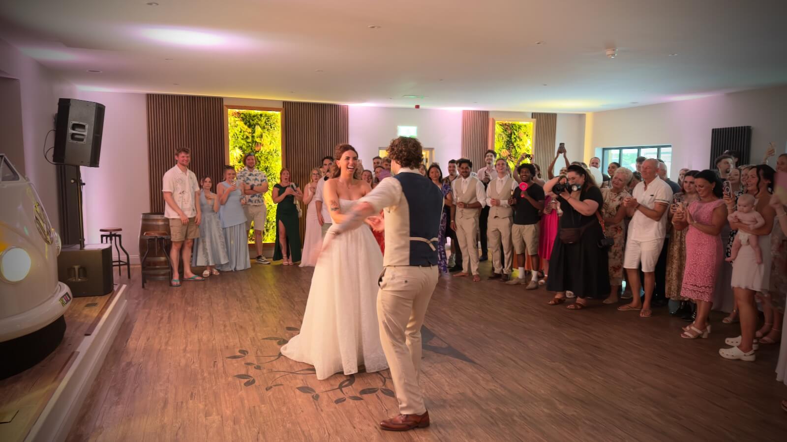 Hannah and Aaron's first dance