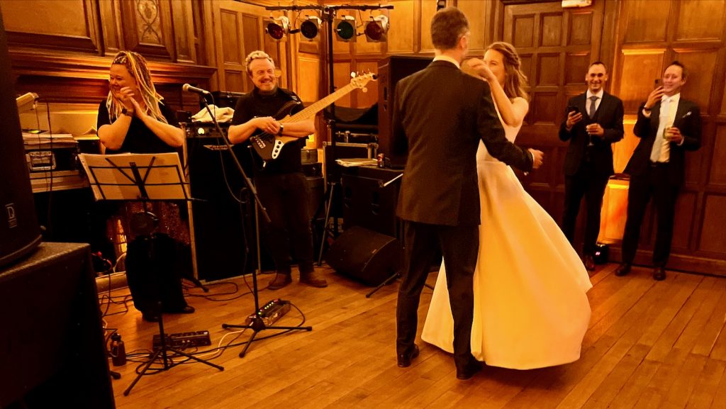 Hayley and James, 1st dance with band