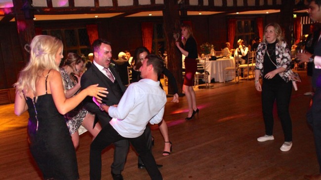 guests dancing at the wedding