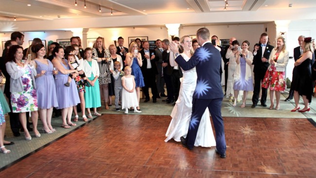 first dance in the Garden Room at Hampton court wedding