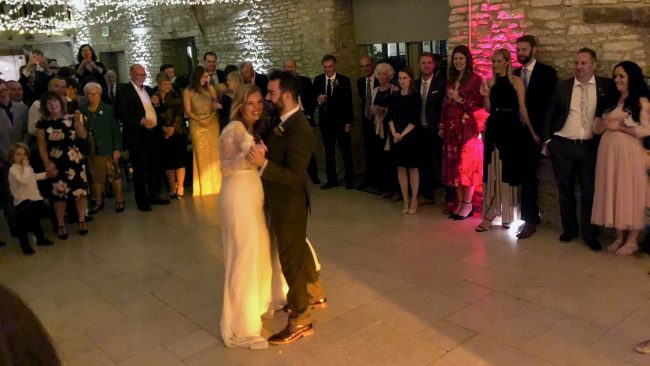 Stuart and Sarah's First dance at Caswell