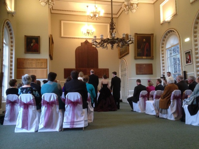 wedding ceremony at Arundel Town Hall