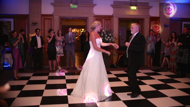 bride and her father dancing at south lodge hotel