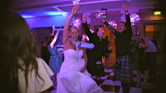 South Lodge, bride and groom dancing