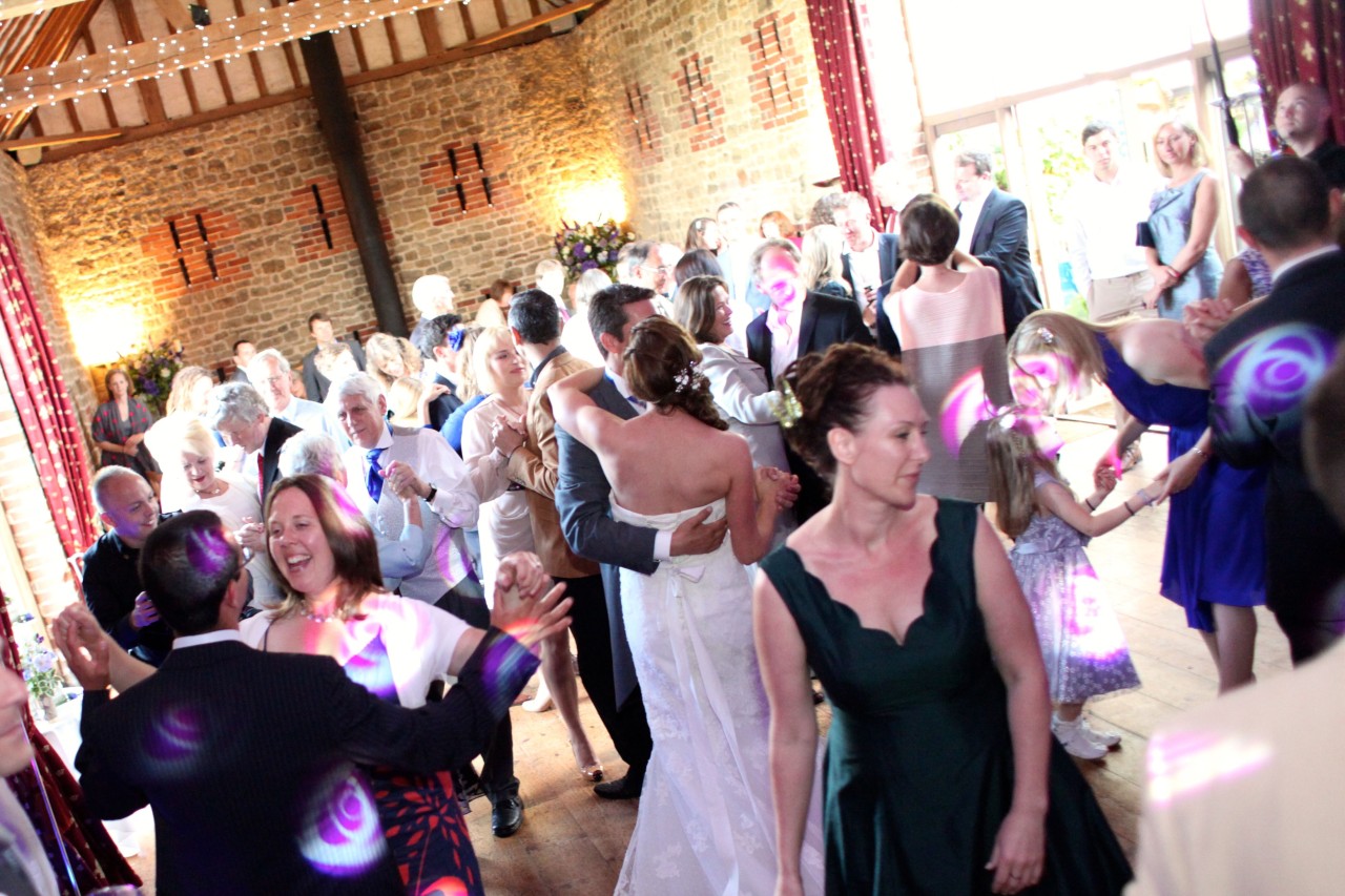 wedding dancing in the barn