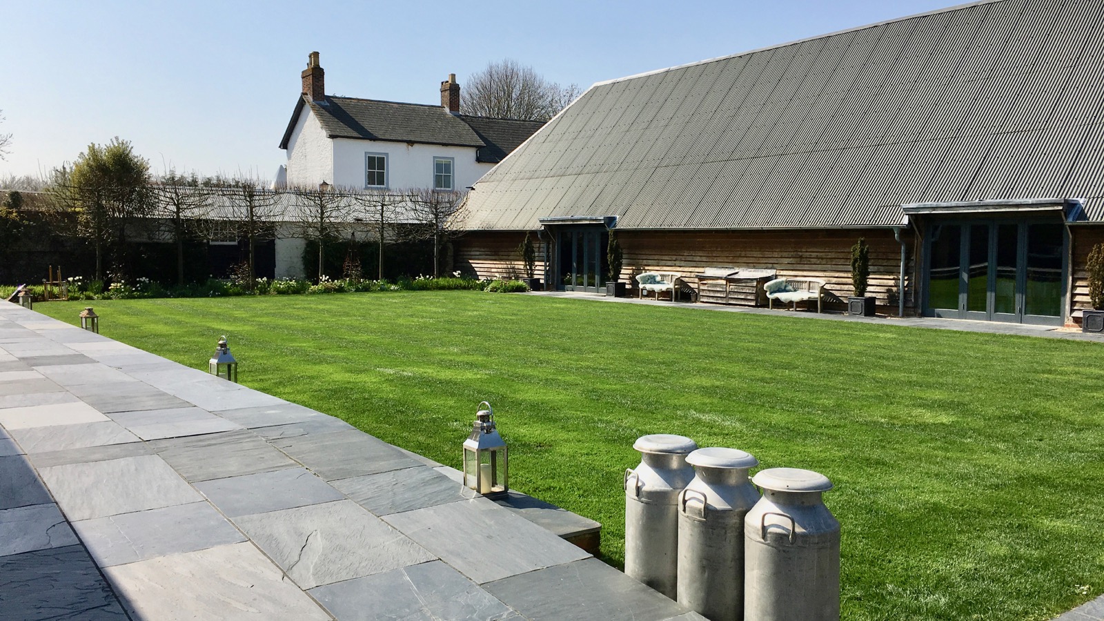 The courtyard at Southend Barns
