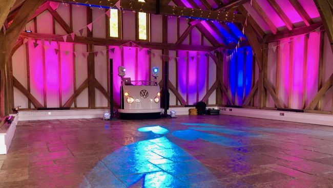 My VW dj booth ready for the evening party