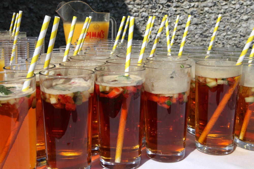 drinks reception, Pimms time