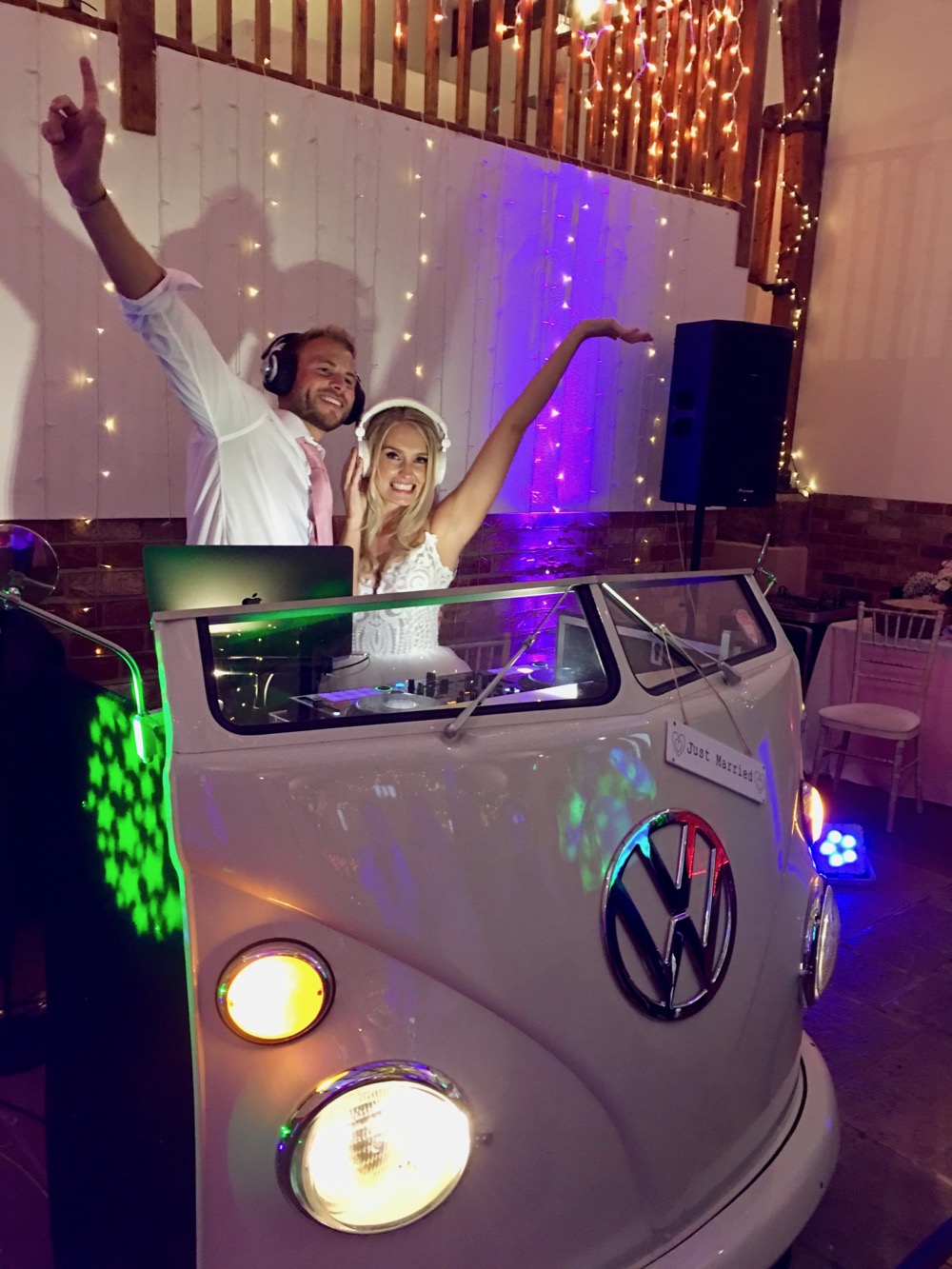 Amiee and Nick in the VW DJ booth