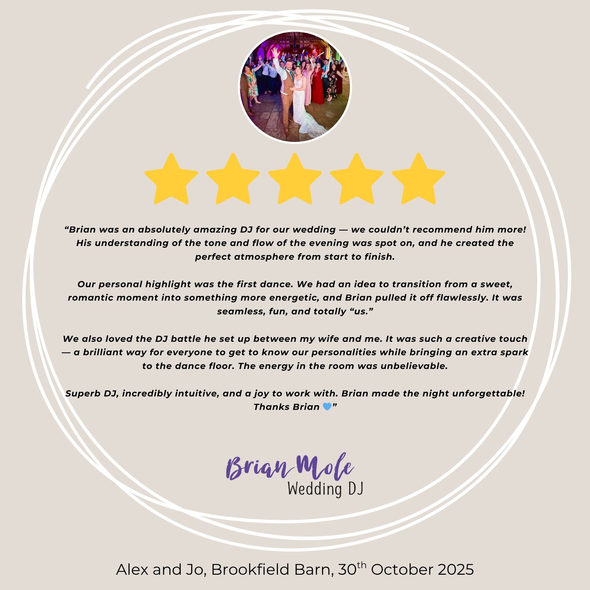 Jo and Alex's review on Google