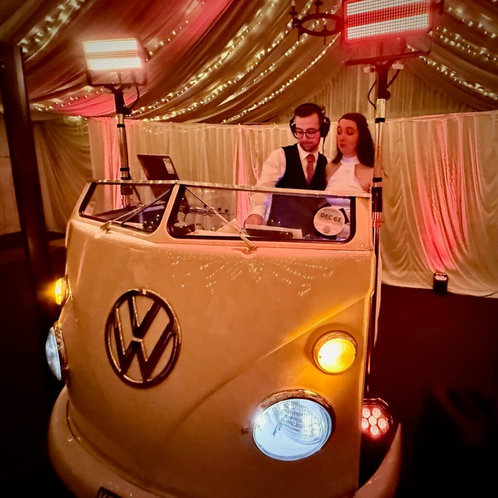 Kate and Tom behind the decks!