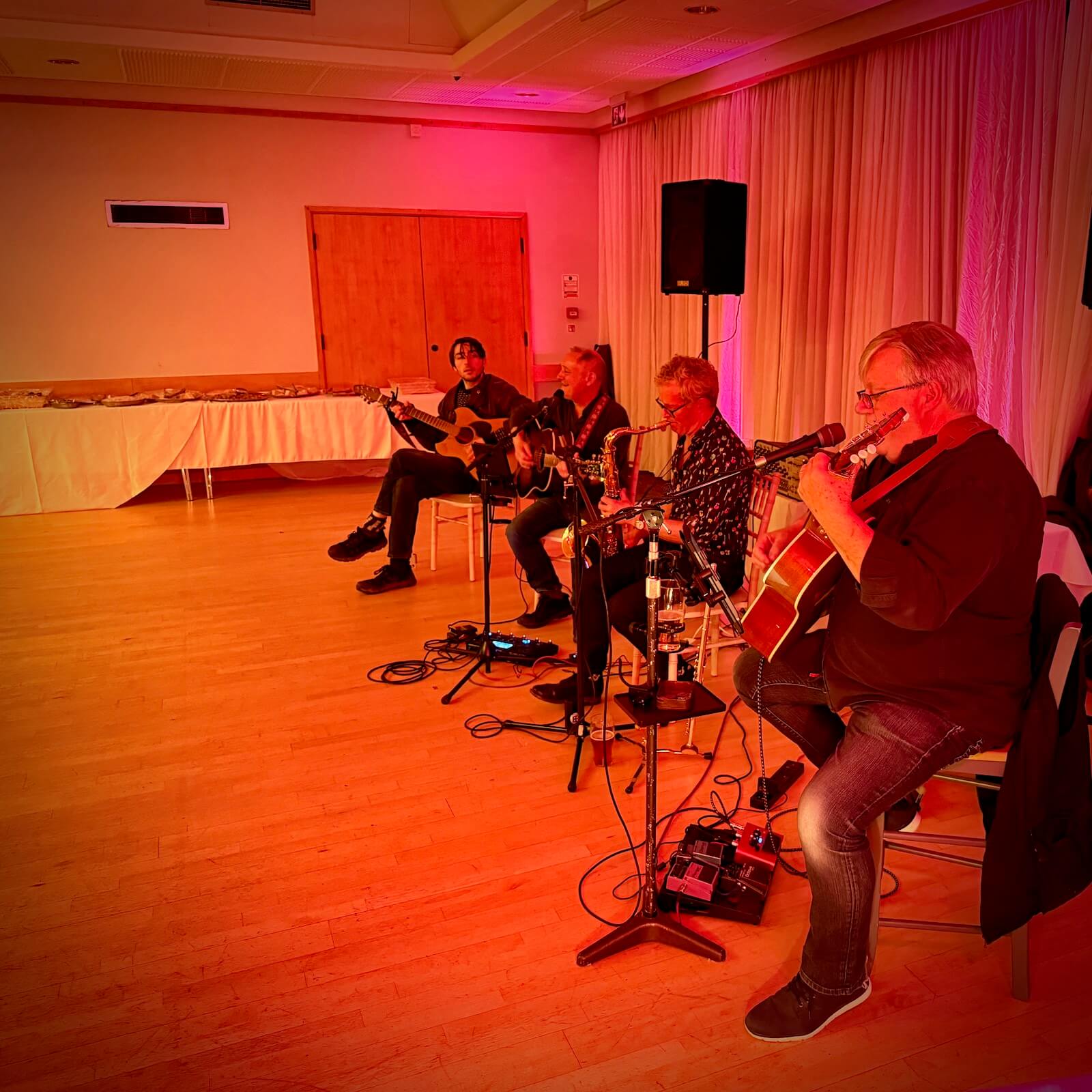 the awesome musicians for Linda and Mick at their wedding, meridian hall, east court, east grinstead