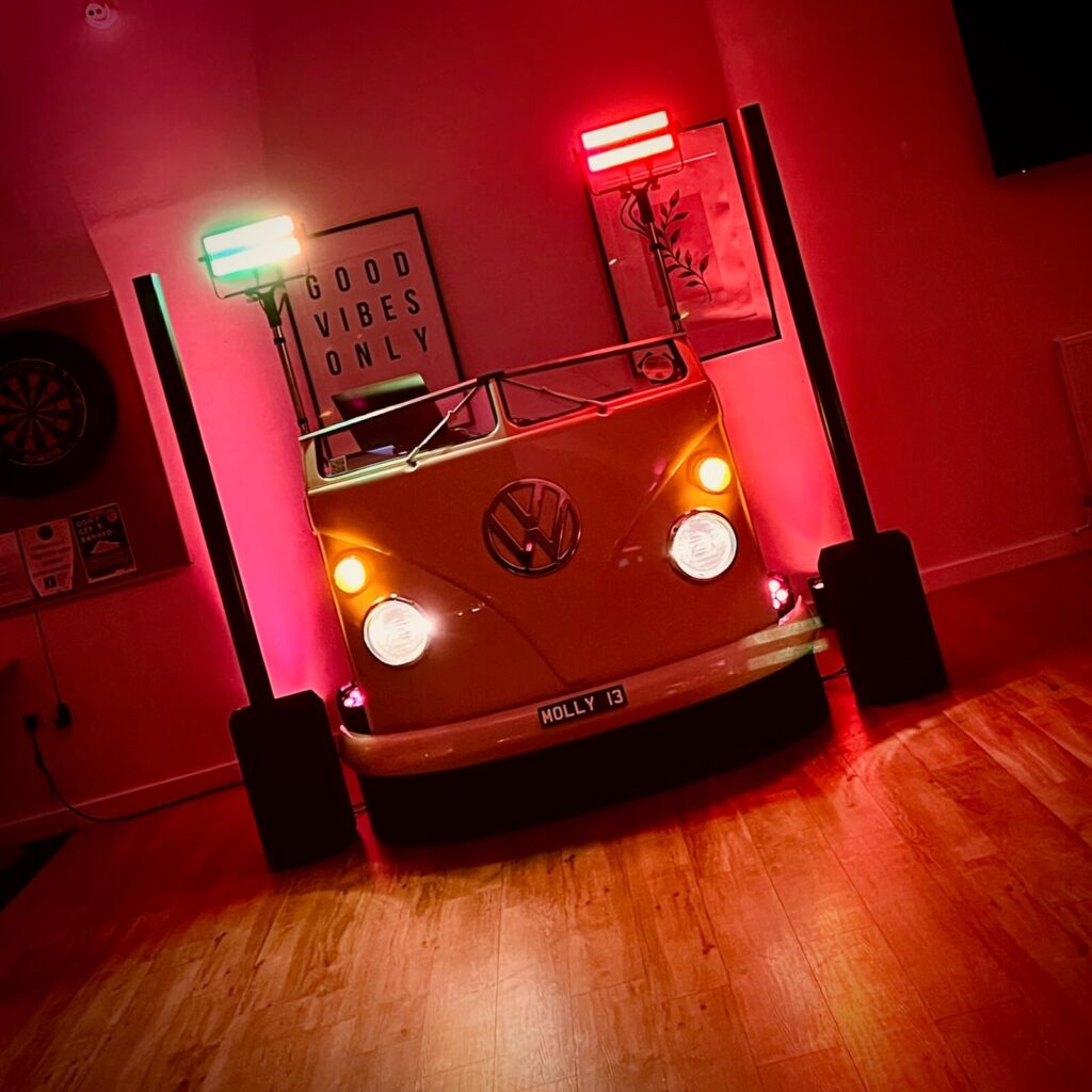 The Venue, Broadbridge Heath FC for Molly's 13th, VW DJ booth
