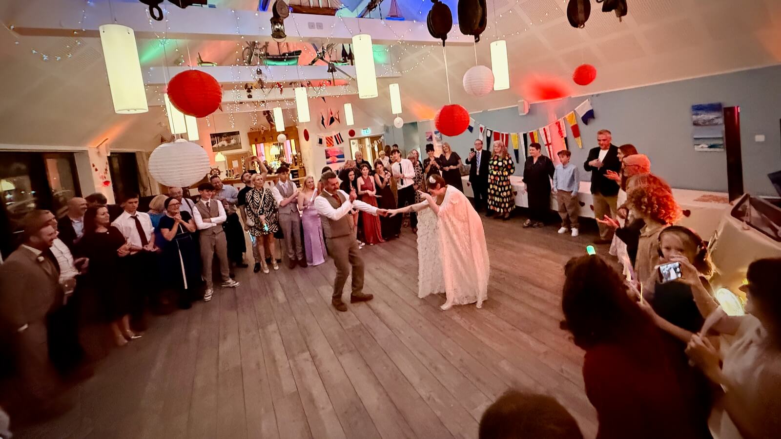 Naomi and Matty's wedding at Sussex Yacht Club Shoreham by sea, DJ Brian Mole - first dance