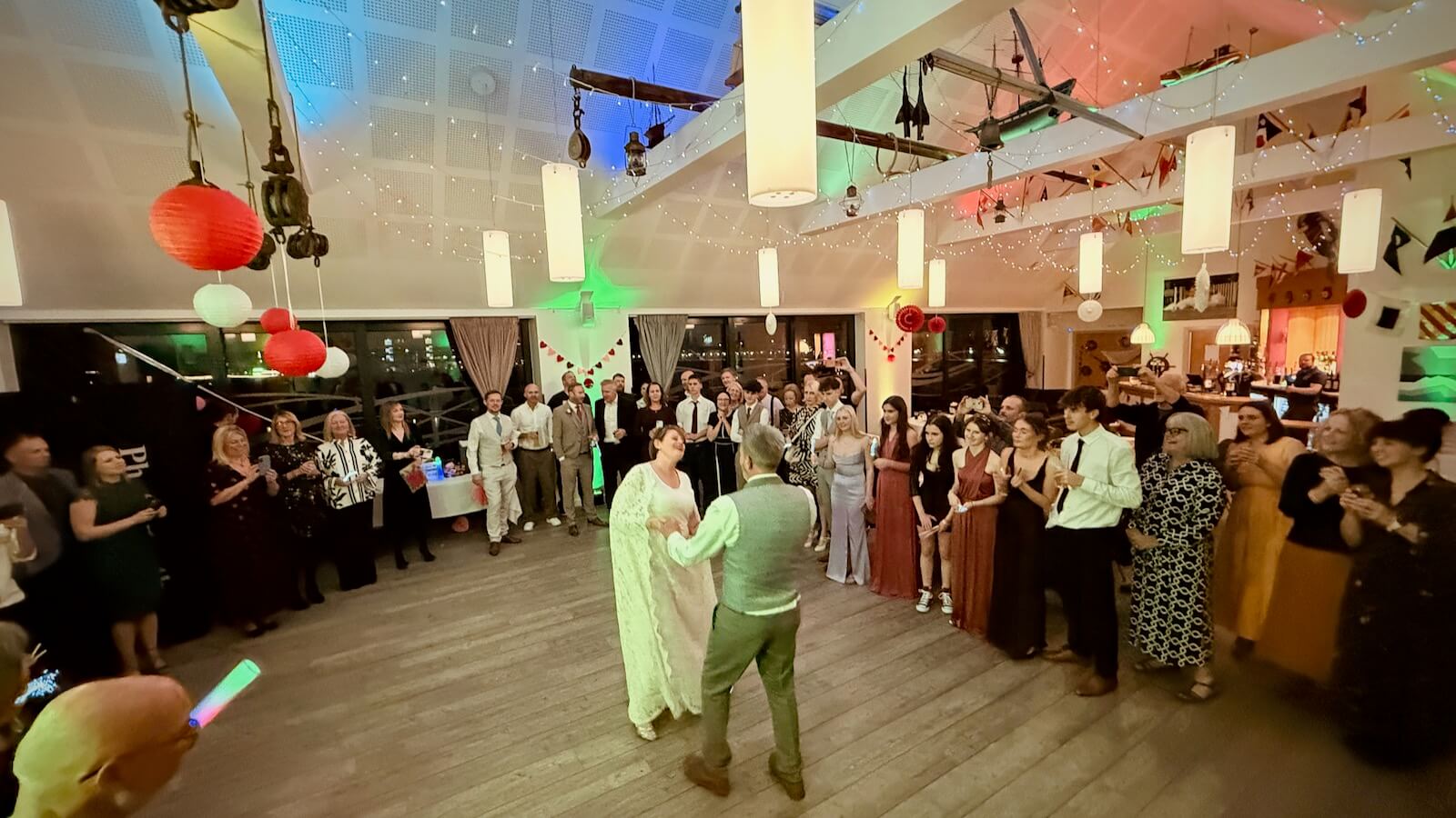 Naomi and Matty's wedding at Sussex Yacht Club Shoreham by sea, DJ Brian Mole - first dance