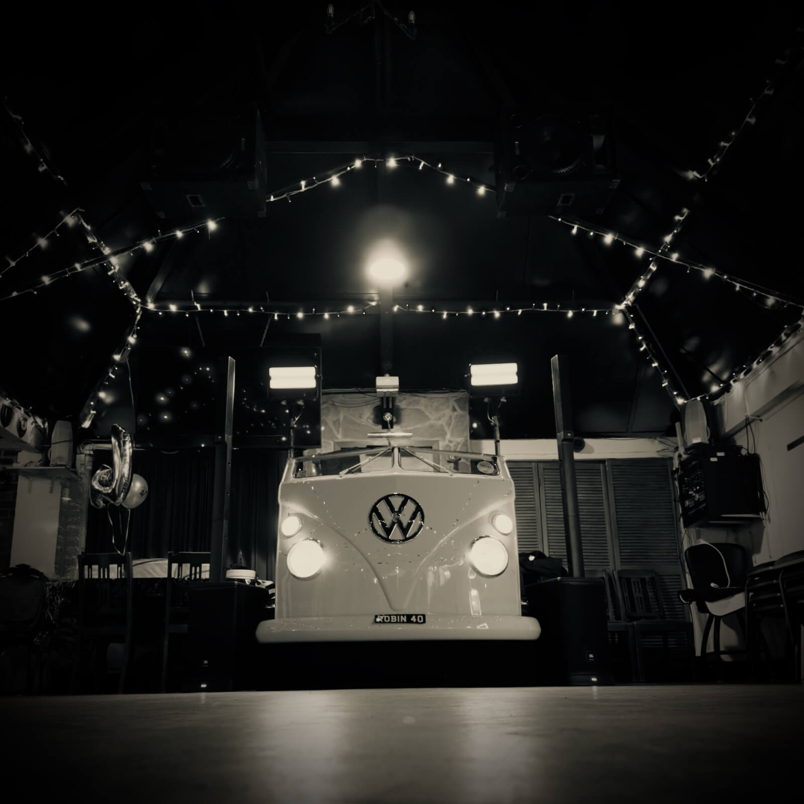 Limpsfield Royal British Legion Club with DJ Brian Mole and the awesome VW DJ booth