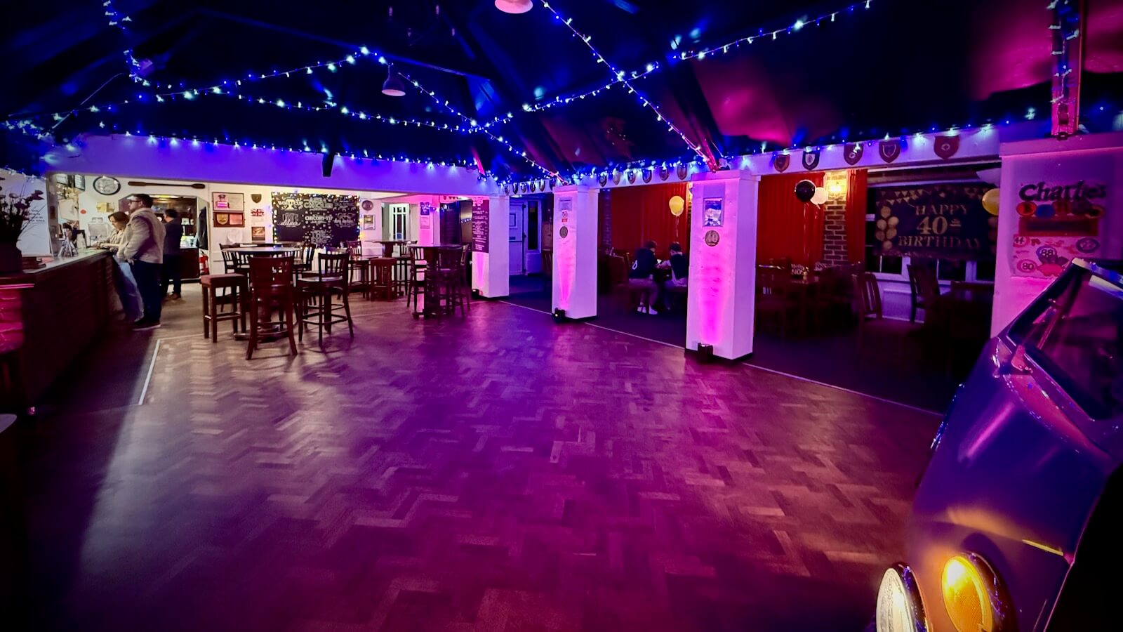 Limpsfield Royal British Legion Club with DJ Brian Mole and the awesome VW DJ booth