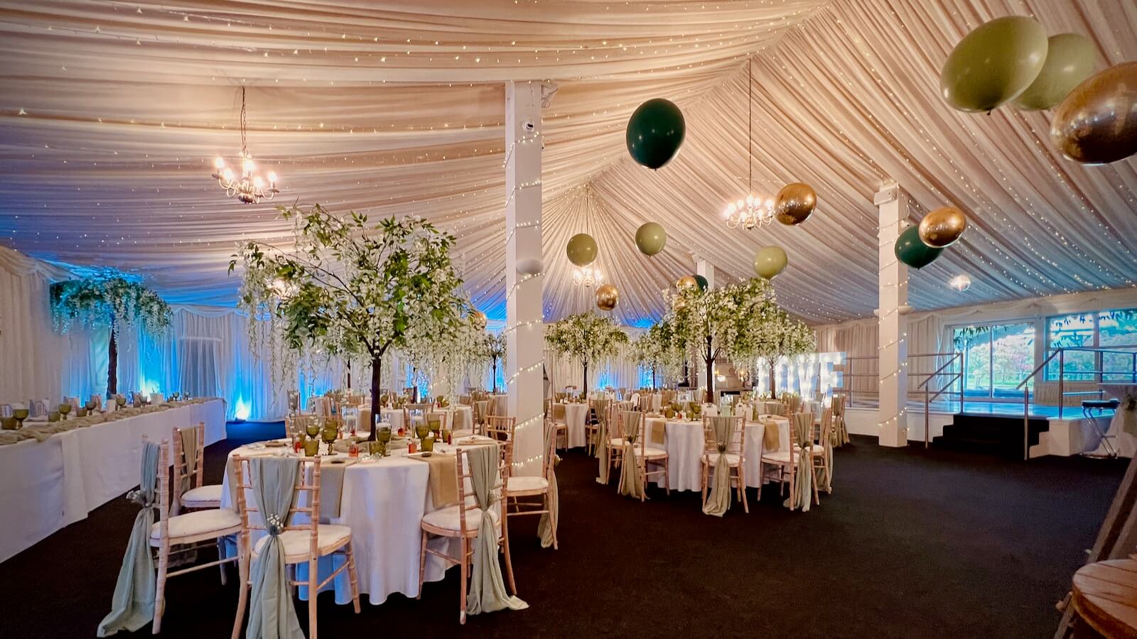 Selden Barns all set for a wedding