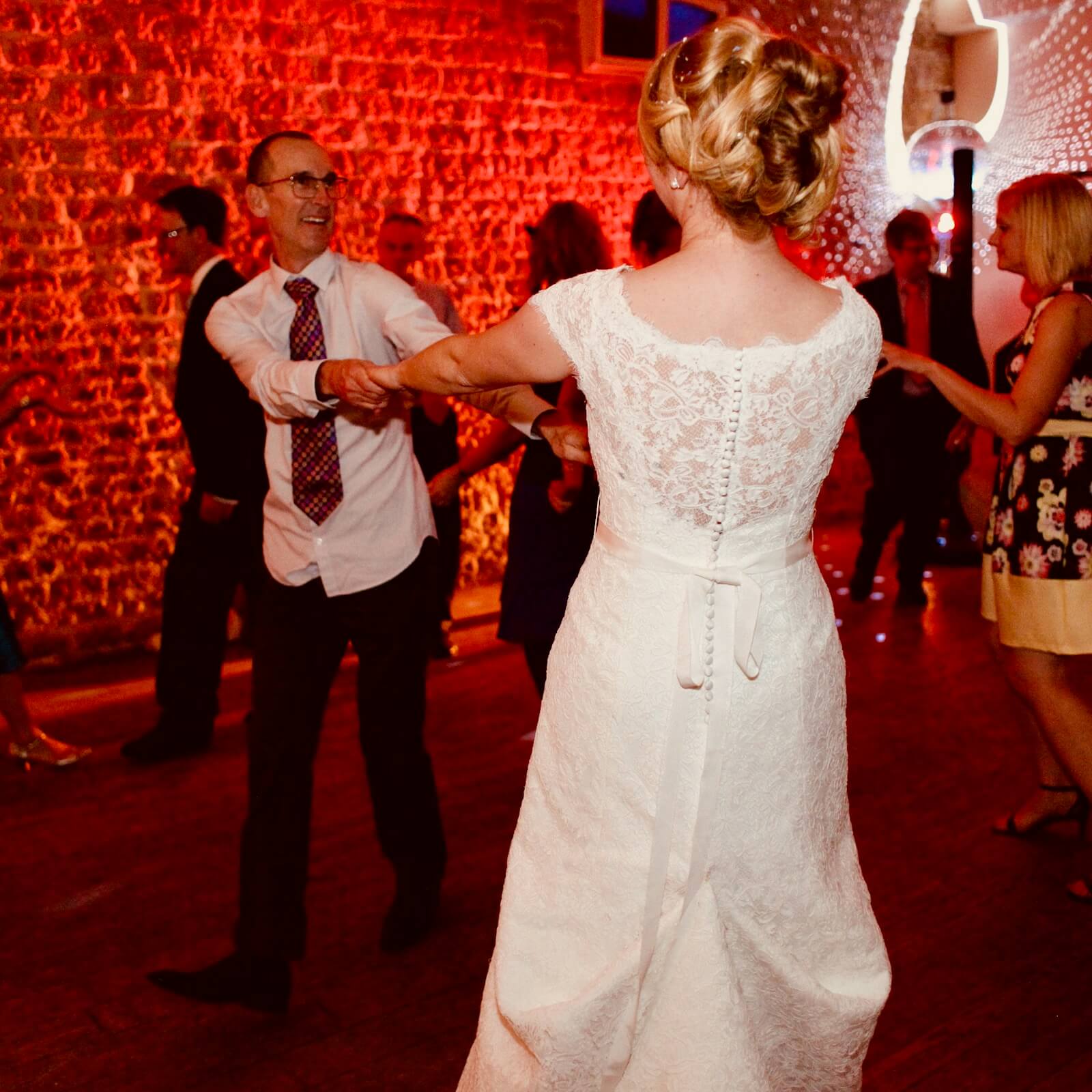 wedding dancing at cowdray walled garden