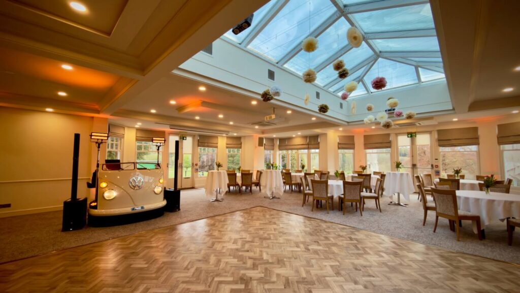 Tyrrells wood golf club event dj brian mole with the awesome VW DJ booth