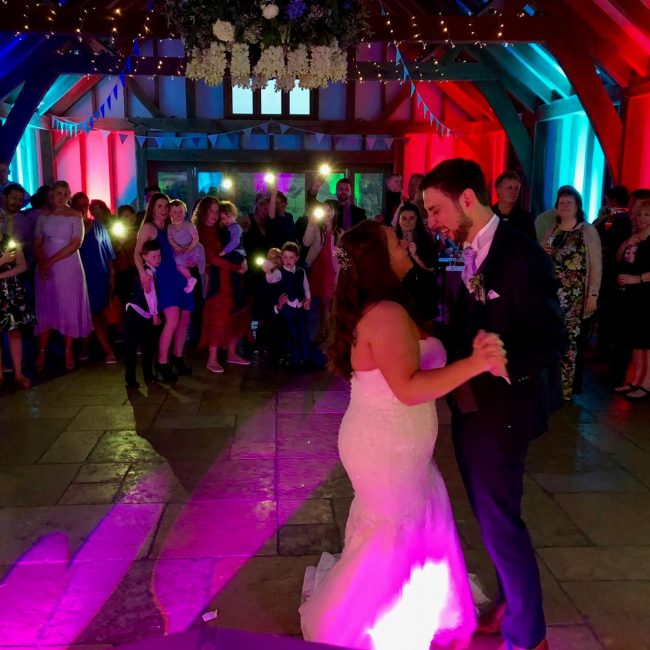 Dave and Alex's first dance in the barn