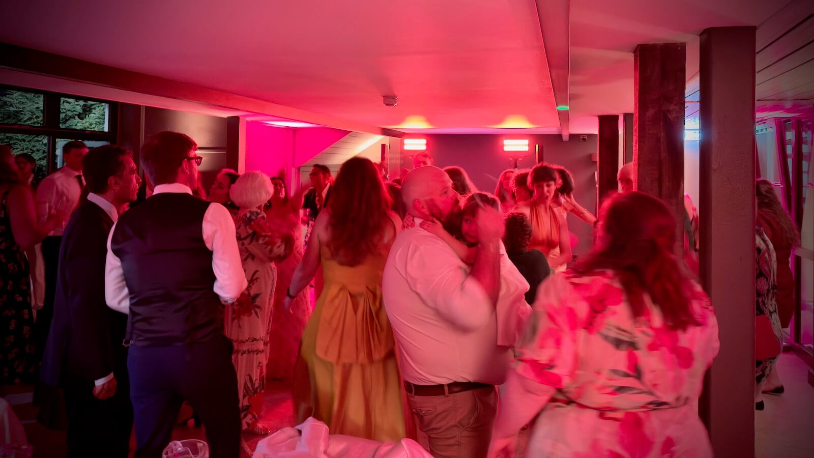 Full dance floor for Charlotte and Alex's wedding at Nymans with DJ Brian Mole
