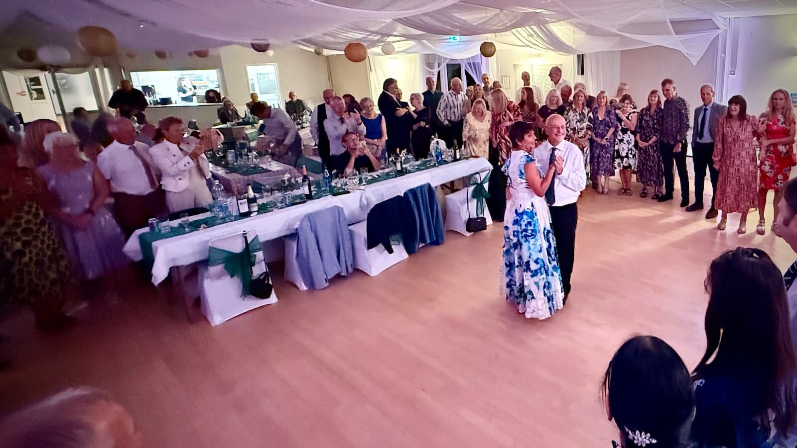 Gail and Simon's first dance for their wedding at Bramshaw Village Hall in the New Forest, 26th September 2026 with DJ Brian Mole and the VW DJ booth
