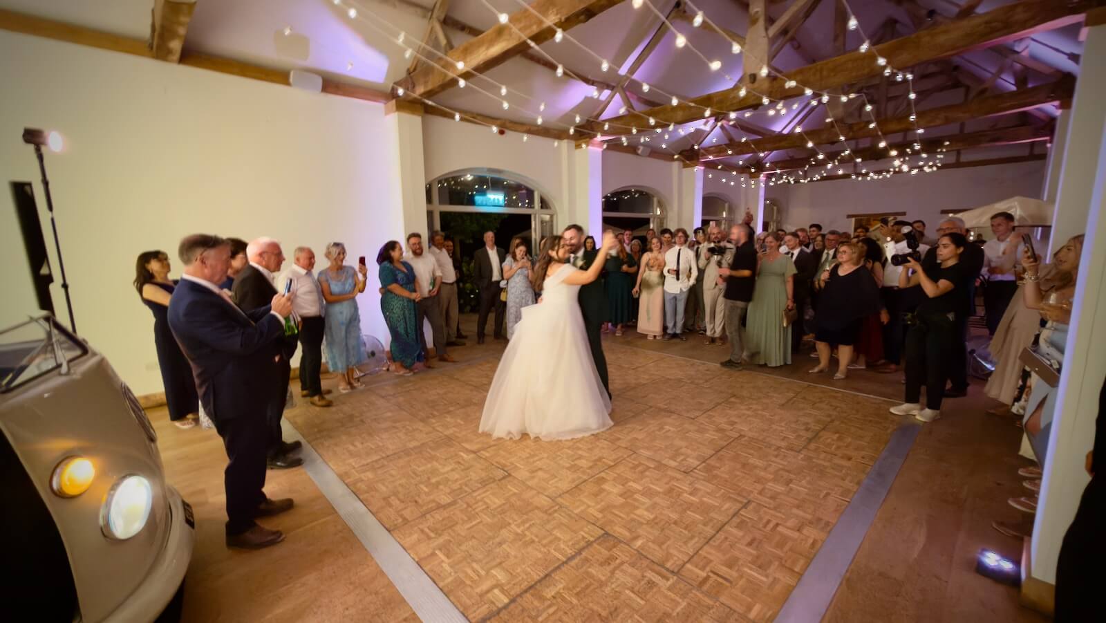 First dance for Gwen, Brad and all their french and english guests at Dorney Court, 15/8/26