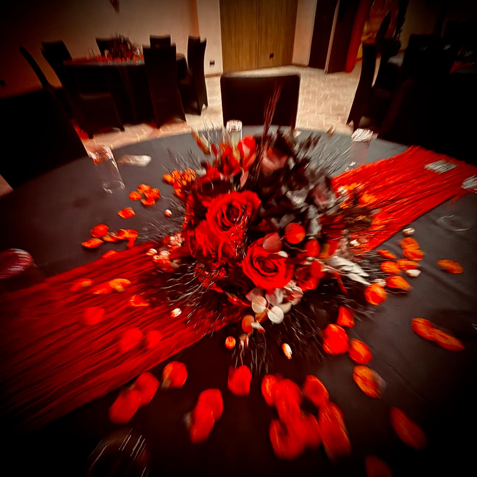 jennifer and will's halloween themed table decoration