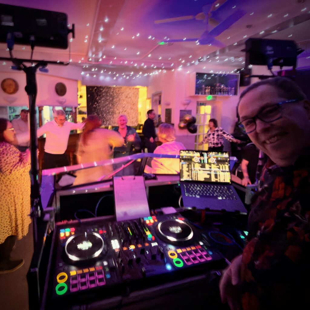 Brian Mole DJing at Mile Oak Inn, Portslade for Steve's 70th birthday party